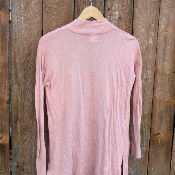 HIPPIE ROSE Women’s Pink Open Front Cardigan Sweater 3/4 Sleeve Pockets Large - Picture 7 of 9